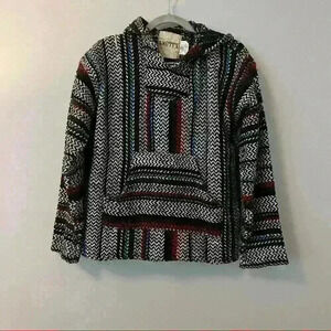 KNOTT'S Baja Hooded Pullover Pancho Size S Small